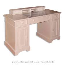 Schreibtische & sekretäre im kolonialstil, landhausstil, im shabby chic oder antik look. Schreibtisch Mit Aufsatz Weiss Lackiert Massivholz Landhausstil Grunderzeit Vollholz