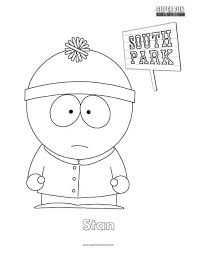 Hours of fun await you by coloring a free drawing cartoons south park. Stan South Park Coloring Page Super Fun Coloring