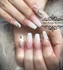 French Ombre With A Marble Twist A Little Bit Of Gold Flake Added