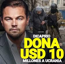 🔴#MUNDO >> El actor estadounidense Leonardo DiCaprio donó 10 millones de  dólares a Ucrania, país donde nació su abuela Helena, según el sitio Polish  News. Helena nació en Odessa, al sur de