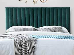 tete de lit agenore tissu effet velours 160 cm vert sapin tete de lit vert tete de lit chic tete de lit en velours