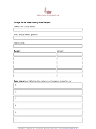 Vergessen sie nicht, lesezeichen zu setzen vorlage rezept fur hochzeitskochbuch mit ctrl + d (pc) oder command + d (macos). Vorlage Rezept Ausarbeitung
