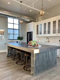 Concrete is a very industrial material, and a sculptural concrete kitchen island will make a stylish statement and bring a more modern vibe to the space. Loft Kitchen In Industrial Style 15 Amazing Kitchen Ideas Loft Design
