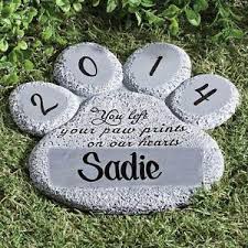 The grave markers arrived yesterday. Personalized Pet Dog Cat Paw Print Memorial Cemetery Grave Marker Head Stone Cat Paw Print Pet Memorial Stones Personalized Pet