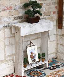 This White Rustic Skinny Wall Table Is Perfect Zulilyfinds Skinny Tables Wall Table Decor