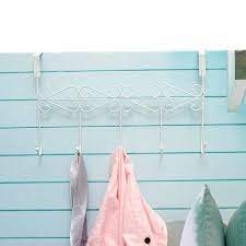 Wall Mounted Hooks Rack Over The Door 5 7 Hook Hanging Rack Holder Metal Hat Towel Clothes Co Wall Mounted Hooks Hanging Racks Hanger Rack
