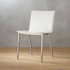 Phoenix Ivory Chair Reviews Cb2 White Leather Dining Chairs Dining Chairs Dining Room Chairs Modern