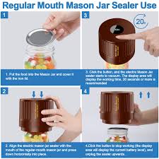 Amazon.com: LOVE MOMENT Electric Mason Jar Vacuum Sealer Kit for Wide Mouth  and Regular Mouth Mason Jar