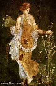 She also came to represent the season of spring. Chloris Khloris Greek Goddess Nymph Of Flowers Roman Flora