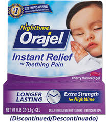Medicated Nighttime Teething Gel Orajel Discontinued