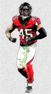 Atlanta Falcons Lb Deion Jones Football Illustration Nfl Football Art Football Player Drawing