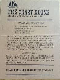Chart House Mud Pie Cold Desserts Bars Pies Trifles