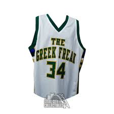 We have the official nba city edition jerseys from nike and fanatics authentic in all the sizes, colors, and styles you need. Giannis Antetokounmpo Autographed Greek Freak Custom White Basketball Jersey Jsa Steel City Collectibles