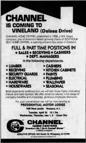 Doors can be a significant source of air infiltration. Channel Home Centers Coming To Vineland April 29 1985 At Its Peak Channel Operated Stores In 9 States A Northeast Precursor To The Eventual Ubiquity Of Home Depot The Last Of Their