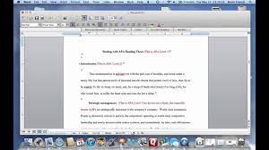 Apa Level 3 And Word For Mac Mov Youtube