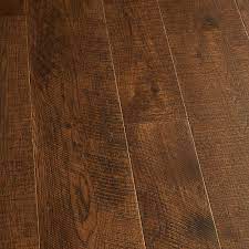 We were excited to rip out the old, dirty carpet and replace it with a rustic, dark, wide plank hardwood flooring. Malibu Wide Plank Hickory Sunset 1 2 Inch X 5 Inch And 7 Inch X Varying Length Eng Hardwo The Home Depot Canada