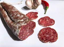 A spanish summer sausage, salchichón is made with pork as well with other varieties of meat such as beef, boar, horse, venison, et al. Spanish Sausages