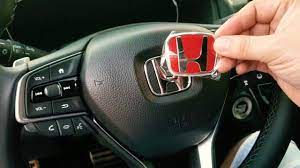 The red emblem has a groove around the edge on the inside to fit this. Jdm Steering Wheel Emblem For Honda Accord 2018 2019 Youtube