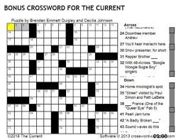 try solving the current crossword puzzle the current