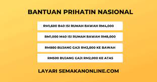 Permohonan telah diterima dan sedang dalam proses semakan kelayakan oleh lhdn sama ada lulus atau tidak (gagal kredit). Kelayakan Bantuan Prihatin Nasional Lhdn Sanatamor