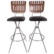 Browse our collection of backless, wooden, and leather counter height stools to bring functionality to any kitchen counter stool height: Home Living Pair Of Vintage Mid Century Modern Swivel Bar Stools By Cal Style Mcm Dining Room Furniture