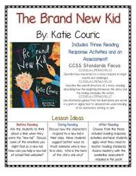 This Lesson Pack Includes Standards Based Reading Response Activities Based On The Book The New Kid This Downl Reading Comprehension Ccss Books About Bullying