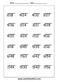 Use these free worksheets to help your students improve their recall in mathematics. Printable Division Worksheets 3rd Grade Math Practicas De Matematicas Ejercicios De Calculo Matematicas Tercero De Primaria