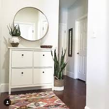 Ikea Hemnes Shoe Cabinet Round Mirror Good For Dark Living Room Ikealivingroom Ikea Ideer Boligindretning Hjem