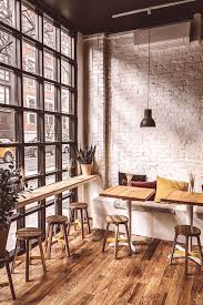 Cafe Deco Industrielle Avec Tabourets En Bois Avec Lilm Creez Votre Meuble Surmesure Nou Coffee Shop Interior Design Cafe Interior Design Coffee Shops Interior