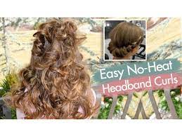Heatless curls for long hair, heatless curling rod headband you can to sleep in overnight, silk heatless curls headband for natural hair, curling ribbon for hair (blue) 3.7 out of 5 stars 27 1 offer from $12.99 Headband Curls Easy No Heat Curls Cute Girls Hairstyles Youtube