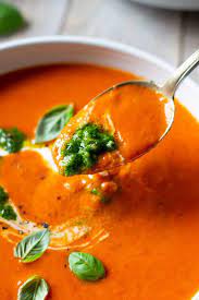 Roasted Red Pepper Soup Creamy Healthy And Delicious Inside The Rustic Kitchen Recipe Red Pepper Soup Best Soup Recipes Stuffed Pepper Soup