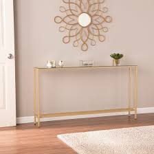 Desner Gold Large Console Table In 2020 Skinny Console Table Long Console Mirrored Sofa Table