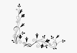 The following black and white patterns are designed in templates with different themes and they can be used for different applications like for textile pattern, web page background and more. Floral Corner Borders Png Transparent Images Flower Simple Border Design Png Download Kindpng