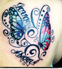 Butterfly tattoo designs with names butterfly name tattoo by. Pin By Jennifer Cagle On Tattoo Ideas Neck Tattoo Tattoo Designs Beautiful Tattoos