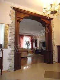 как оформить дверной проем без двери на кухню фото Imagen Relacionada Arcos De Madera Diseno De Puerta De Madera Diseno De Techo Moderno