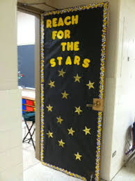 Reach For The Stars Door Decoration Stars Classroom School Library Displays School Doors