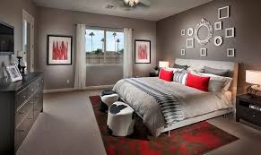 Gray, teal and yellow color scheme decor inspiration. Polished Passion 19 Dashing Bedrooms In Red And Gray