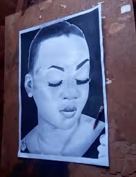 My new artwork 💙 # Kajala Wa Harmonize #💙 Kajala masanja # please like&  share and comment 🙏 # Ngenzi Art Pencil #💙💙💙
