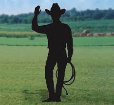 Waving Action Cowboy Shadow Wood Pattern Wood Patterns Silhouette Diy Wood Yard Art