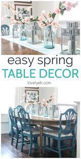 Easy Spring Table Decor On The Cheap Spring Table Decor Dining Room Table Decor Table Top Decor