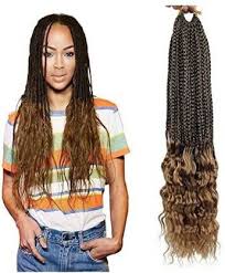 To achieve this look, use wet and wavy braiding hair. Be Hair 6packs Box Braids Curly Ends Goddess Crochet Box Braids Kanekalon Synthetic Braiding Crochet Braids Wavy Ends Hair Extension Price In India Buy Be Hair 6packs Box Braids Curly Ends