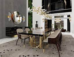 Measuring 47 inches across and 29 inches high, this round table is big enough to seat about four people. The Best Essentials For A Glamorous Dining Room