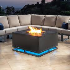 Living accents 30 50,000 btu square gas fire table. Ow Lee Zentu 42 Square Led Chat Height Aluminum Fire Pit Table 5138 42sqc
