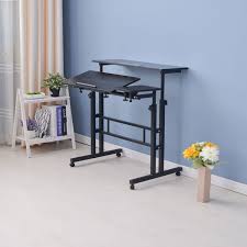 Standing desk on wheels is recommended for school, office or home use. Zass Mobile Rolling Stand Up Computer Desk Workstation Height Adjustab Auchoice