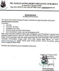 Jasa perawatan taman rumah dan kantor dari tukang kebun.id #tukangkebun.id rental tanaman tukang tanaman tukang. Lowongan Satpam Security Di Kebun Binatang Surabaya Indah Pratiwi 2 Mar 2020 Loker Atmago Warga Bantu Warga
