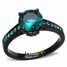 Womens Black And Blue Wedding Rings Stainless Steel 2 16 Ct Blue Zircon Aaa Cz Black Engagement Ring Women S Sz 5 10 Ebay Black Engagement Ring Stainless Steel Wedding Ring Black Rings