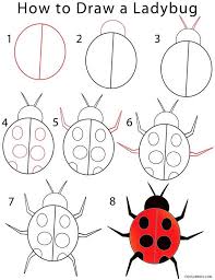 How To Draw A Ladybug Step By Step Pictures Ladybug Art Art Drawings For Kids Easy Drawings