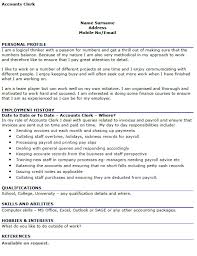 accounts clerk cv example icover.org.uk