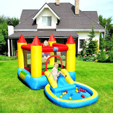 Inflatable Kids Water Slide Garden Bounce House Toddler Outdoor Play Game Fan Unbranded Kids Kids Backyard Playground Kids Water Slide Toddler Outdoor Play