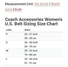 authentic coach ladies belt